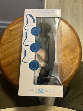 Innovage Retro Phone Handset for Smartphones, Tablets, and Computers - Black